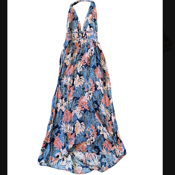 mahina Floral Halter Top Maxi Dress - Picture 1 of 4